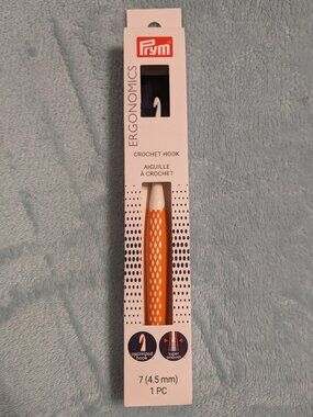 NIB Prym Ergonomic Crochet Hook 7 / 4.5mm Super Handle Rubberized Grip